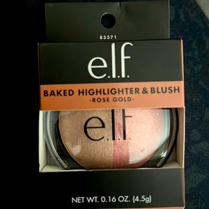 Elf baked highlighter and blush  rose gold